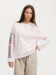 Hellpink - Cotton On Long Sleeve Graphic Crew Top - Bild 1 von 4
