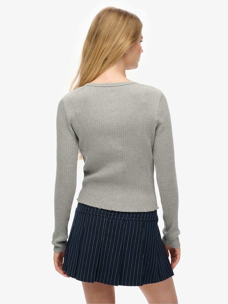 Superdry Athletic Essentials Ribbed Cardigan - Imagem 2 de 6