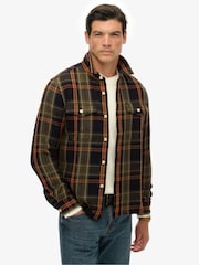Superdry Green The Merchant Store - Heavy Checked Shirt - Image 1 of 7