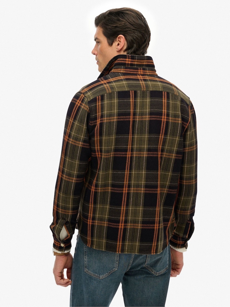 Superdry Green The Merchant Store - Heavy Checked Shirt - Image 2 of 7
