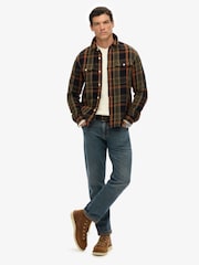 Superdry Green The Merchant Store - Heavy Checked Shirt - Image 3 of 7