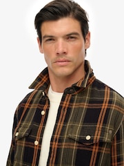 Superdry Green The Merchant Store - Heavy Checked Shirt - Image 5 of 7