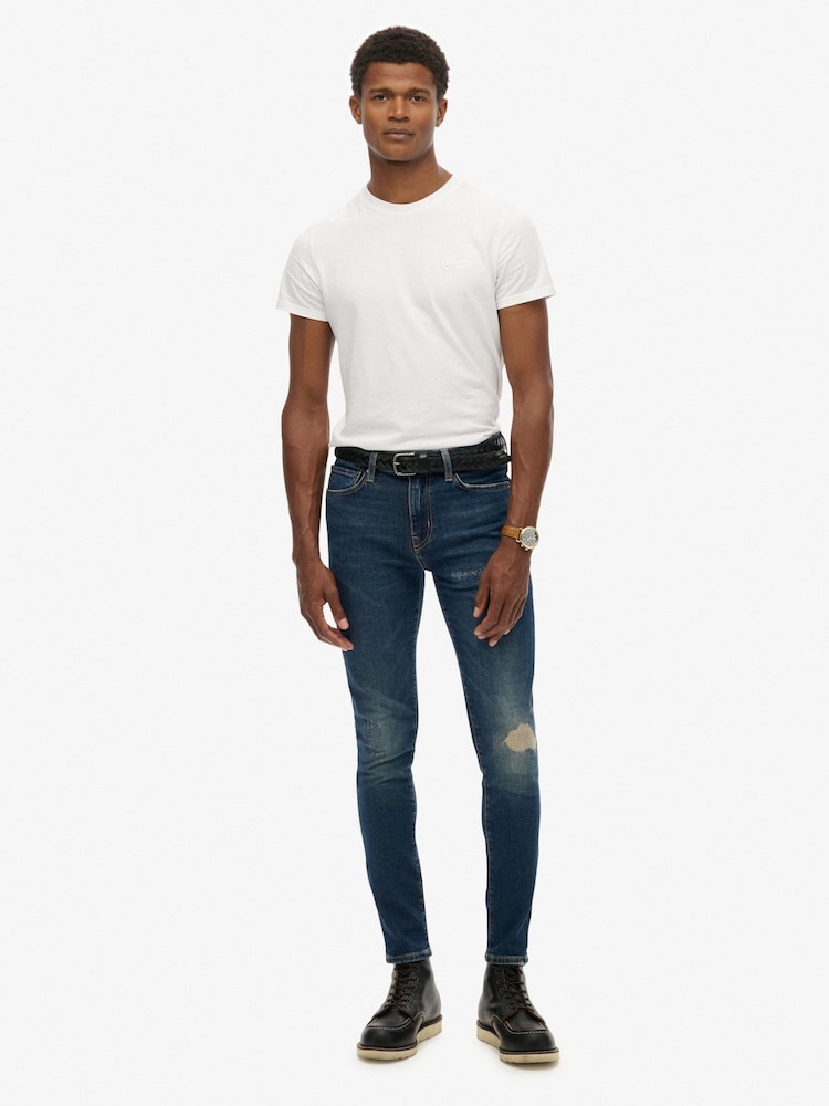 Superdry Blue Vintage Skinny Jeans - Image 1 of 8 Superdry Blue Vintage Skinny Jeans - Image 1 of 8