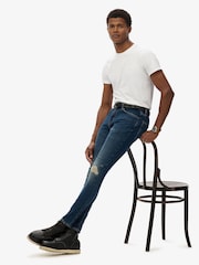 Superdry Blue Vintage Skinny Jeans - Image 4 of 8