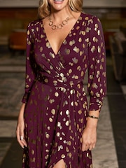 Sosandar Metallic envelope de bolinhas Print Dress - Imagem 5 de 5