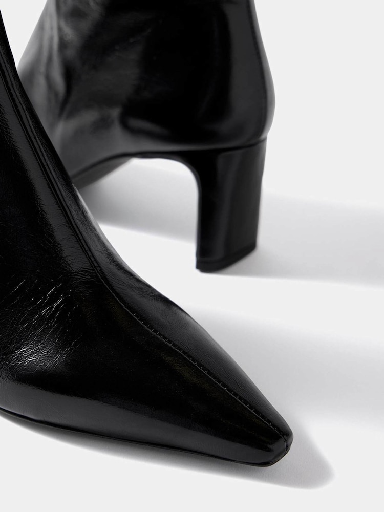 Mint Velvet Black Macy Mid Heel Ankle Boots - Image 7 of 7