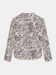 Mint Velvet Brown Leopard Print Long Sleeve Shirt - Image 7 of 8