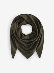 Mint Velvet Green Wrap Triangle Knit Scarf - Image 2 of 4