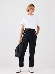 Mint Velvet Black Tapered Trousers - Image 3 of 7