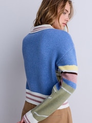 Multi - Cardigan à col et manches longues motif tennis - Image 4 sur 8