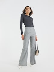 River Island Grey Long Sleeve Polyamide Ruched Drape Top - Image 3 of 4