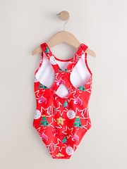 Red Christmas Swimsuit (3-8yrs) - Image 1 of 4