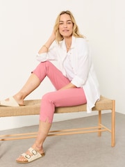 FatFace Farnham Pink Cropped Slim Chino Trousers - Image 2 of 7