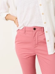 FatFace Farnham Pink Cropped Slim Chino Trousers - Image 5 of 7