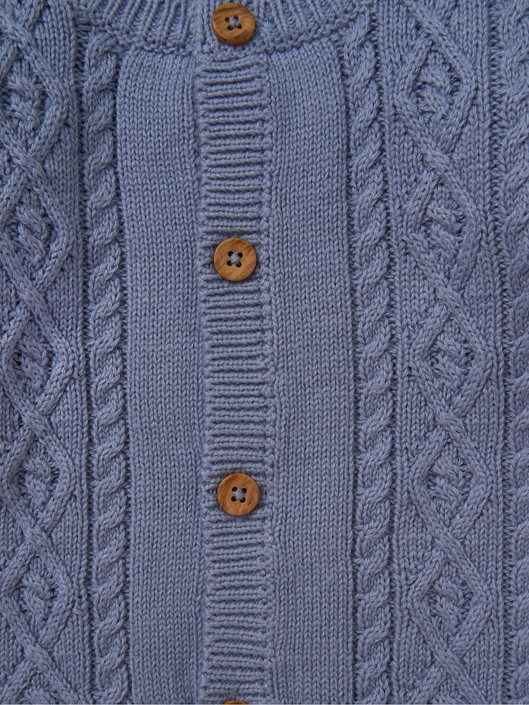 Rock-A-Bye Baby Boutique Blue True Knit Cardigan, Trousers Outfit Set - Image 5 of 5 Rock-A-Bye Baby Boutique Blue True Knit Cardigan, Trousers Outfit Set - Image 5 of 5