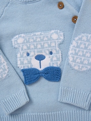 Rock-A-Bye Baby Boutique Blue True Knit Cardigan, Trousers Outfit Set - Image 5 of 5