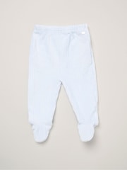 Rock-A-Bye Baby Boutique Baby Blue Velour Jacket and Footed Trousers Set - Image 4 of 5
