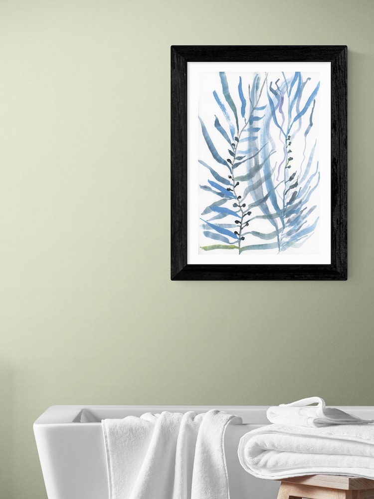 East End Prints Black Blue Seaweed I Wall Art Print by Cartissi - Image 1 of 2 East End Prints Black Blue Seaweed I Wall Art Print by Cartissi - Image 1 of 2