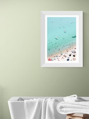 East End Prints White Beach Scene Wall Art Print by Sisi and Seb - Image 1 of 2