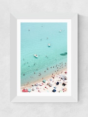 East End Prints White Beach Scene Wall Art Print by Sisi and Seb - Image 2 of 2
