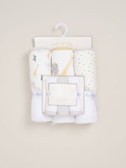 白色 - Rock-A-Bye Baby Boutique 連帽毛巾 3 件組 - 圖片 3，共 3