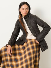FatFace Sussex Chocolate Brown Petite Heritage Jacket - Image 3 of 6