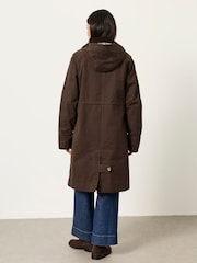 FatFace Polly Chocolate Brown Petite Coat - Image 2 of 8
