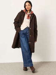 FatFace Polly Chocolate Brown Petite Coat - Image 3 of 8