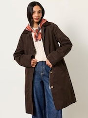 FatFace Polly Chocolate Brown Petite Coat - Image 4 of 8