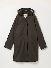 FatFace Polly Chocolate Brown Petite Coat - Image 8 of 8