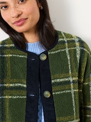 Cheque verde - Chaqueta de forro polar FatFace Borreguito - Imagen 3 de 6