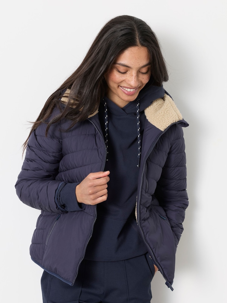 海軍藍 - FatFace Puffer Jacket - 圖片 1，共 5