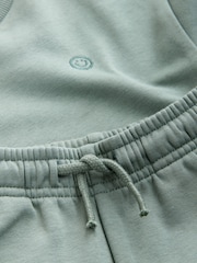 セージグリーン - 無地 クルーネック トレーナー ＆ ショートパンツセット（3か月～7 歳） - 画像 9 / 9