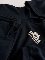 Black Big Smiles Hoodie and Shorts Set (3mths-7yrs) - Image 8 of 9