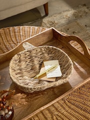Natural Autumn Pumpkin Seagrass Woven Bowl - Image 1 of 5