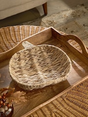 Natural Autumn Pumpkin Seagrass Woven Bowl - Image 2 of 5