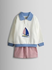 JoJo Maman Bébé ノーティカル トレーナー ＆ ショーツ2点セット - 画像 1 / 7