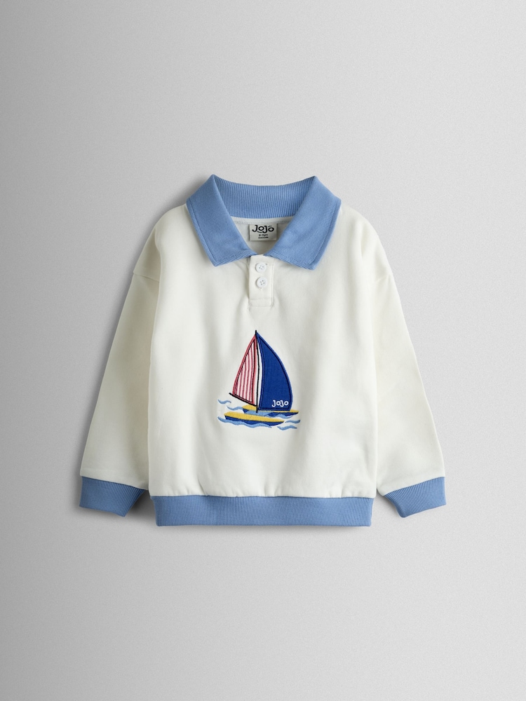 JoJo Maman Bébé ノーティカル トレーナー ＆ ショーツ2点セット - 画像 2 / 7