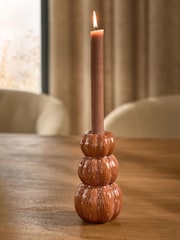 Orange Stacked Pumpkin Ceramic Candle Holder Candle Holder - Image 1 of 4