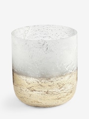 Gold Rustic Glass Candle Holder - Image 4 of 4