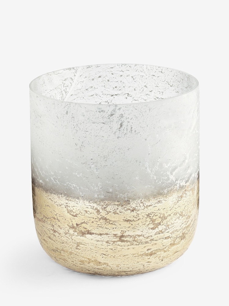 Gold Rustic Glass Candle Holder - Image 4 of 4