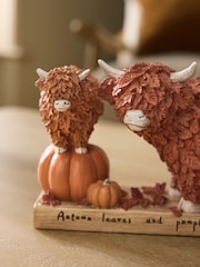 Orange Leafy Autumn Hamish The Highland Cow Sentimental Ornament - Image 2 of 3