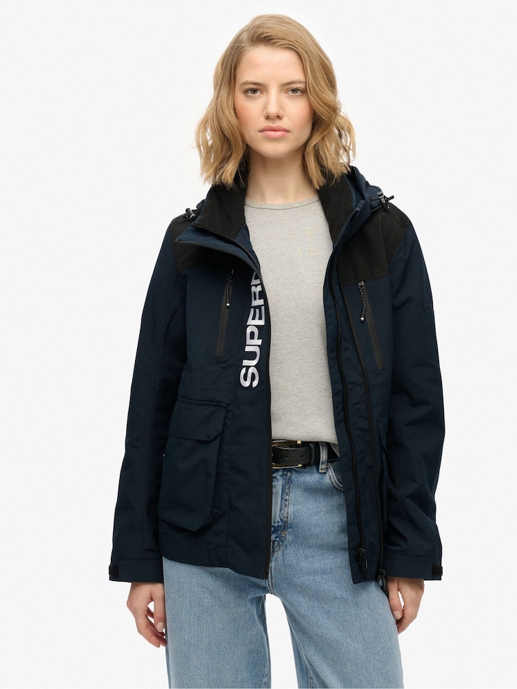 Superdry Blue Colour Block Ultimate Windbreaker Jacket - Image 1 of 6 Superdry Blue Colour Block Ultimate Windbreaker Jacket - Image 1 of 6