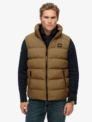 Superdry Yellow Sports Puffer Gilet - Image 1 of 7