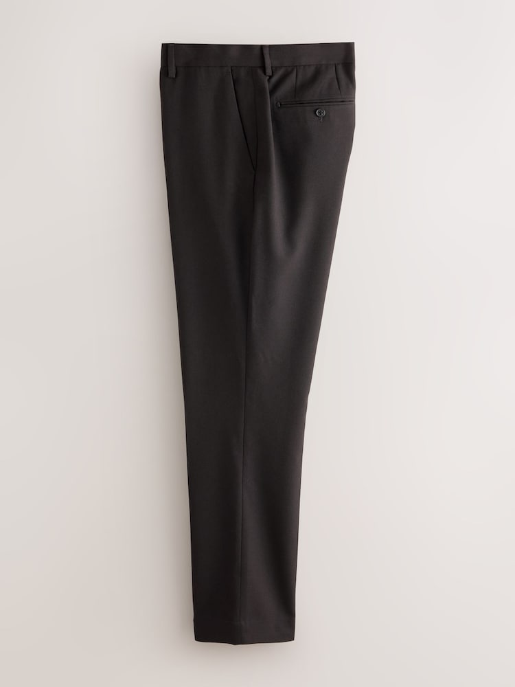 Brown Slim Fit Textured Suit Trousers - Image 2 of 4