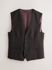 Brown Textured Suit Waistcoat - Image 1 of 3