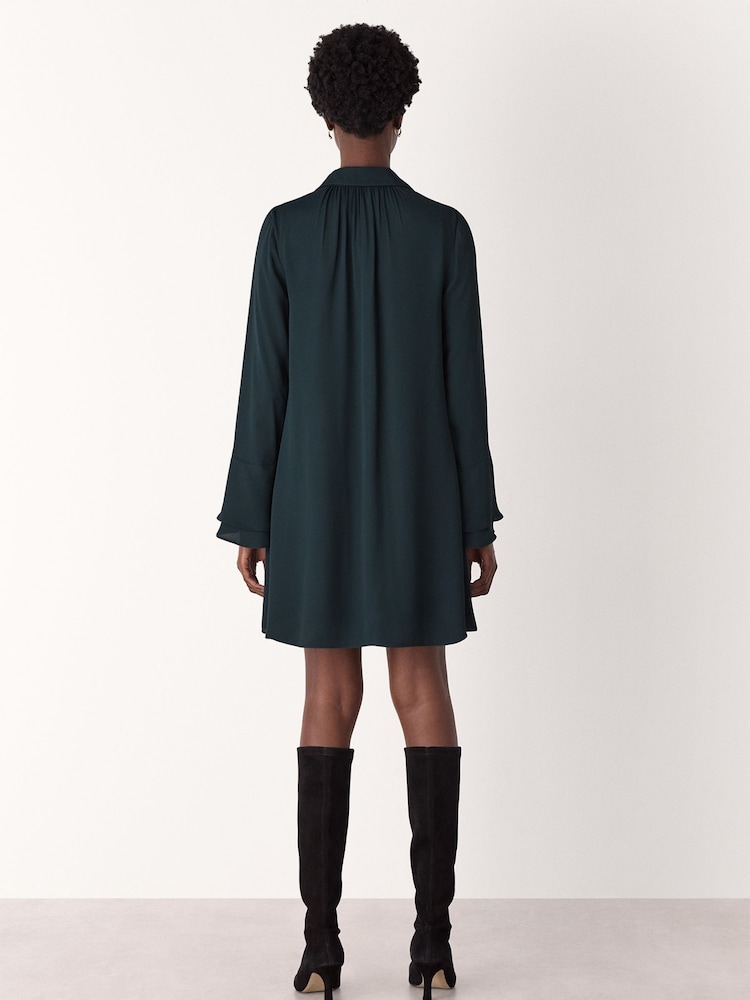 Whistles Blue Trapeze Mini Dress - Image 2 of 5