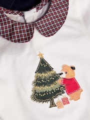 Monsoon Blue Newborn Christmas Bear Bodysuit & Trousers Set - Image 3 of 3