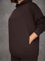 Live Unlimited Brown Chocolate Relaxed Hoodie - Image 6 of 7