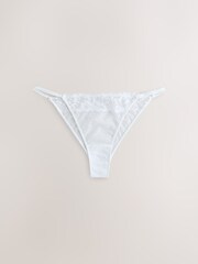 Pink/White Lace Trim Tanga Knickers 2 Pack - Image 6 of 9